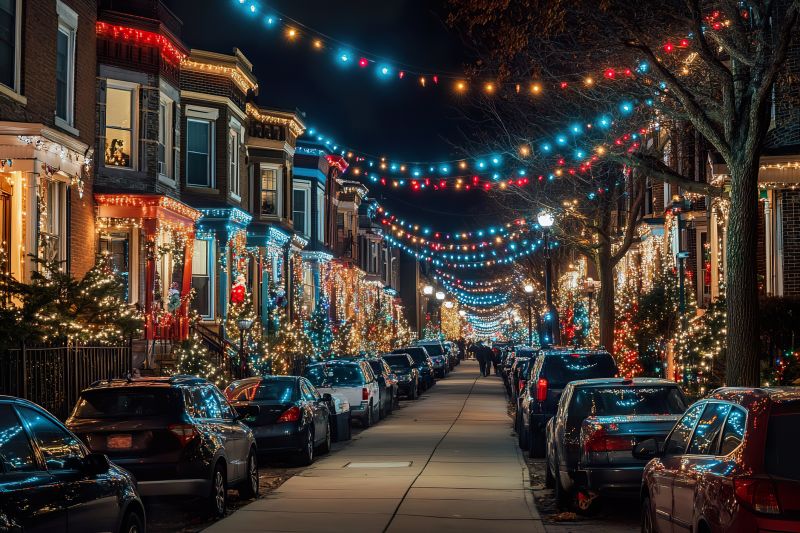 Christmas Lights Hanging in Olathe, KS