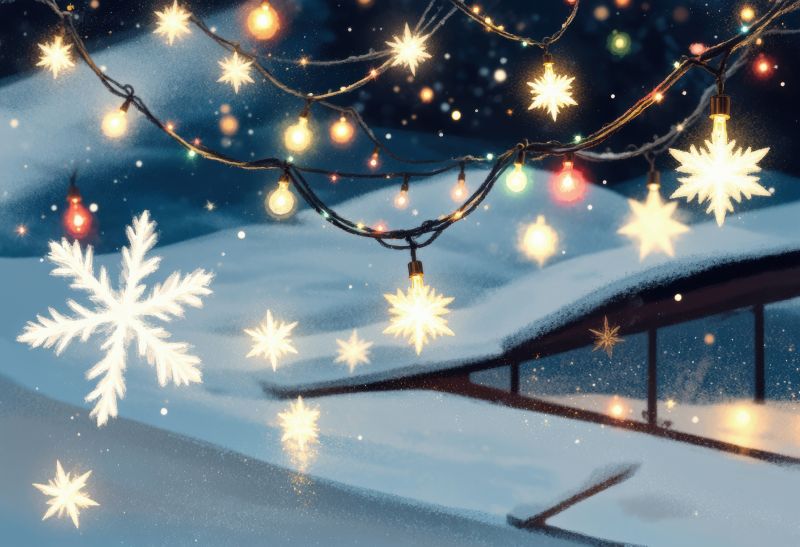 Christmas Lights Hanging in Kansas City, KS