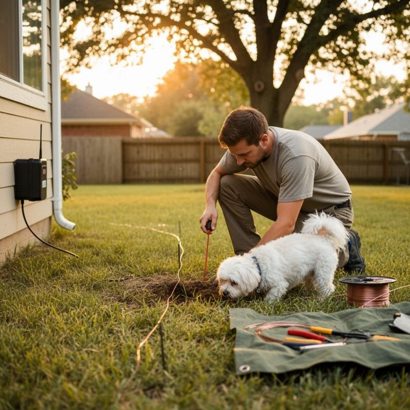 Fence Lighting Installation